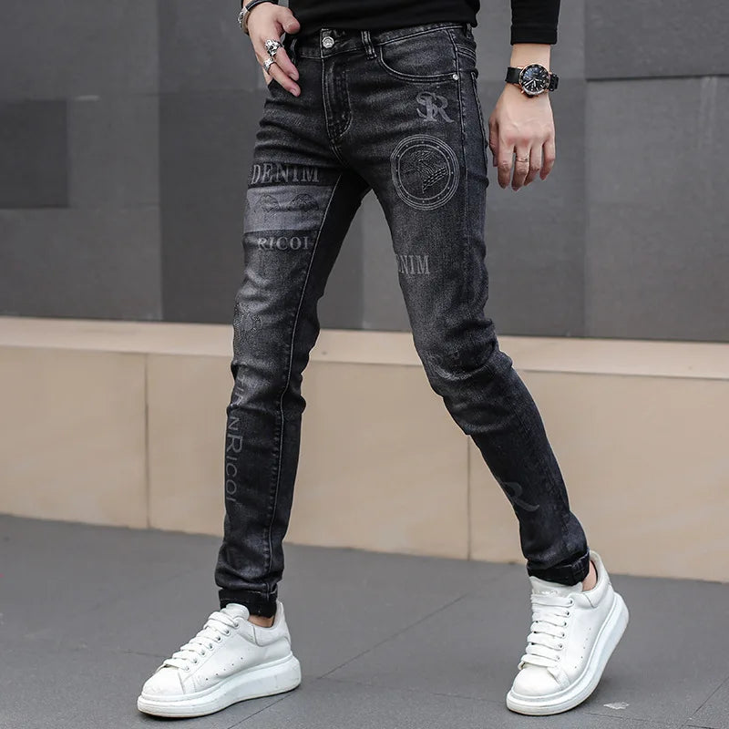 Black Jeans For Men Fashion Street Hip-Hop Male